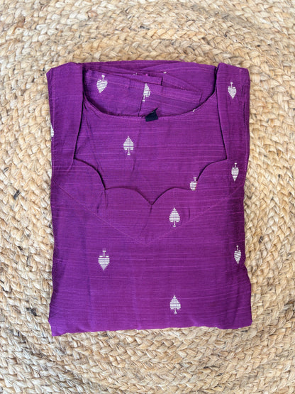 Budget-Friendly Royal Purple Printed Frock