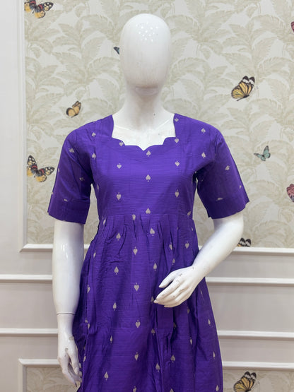 Violet Charm Printed Frock Budget Friendly Frock