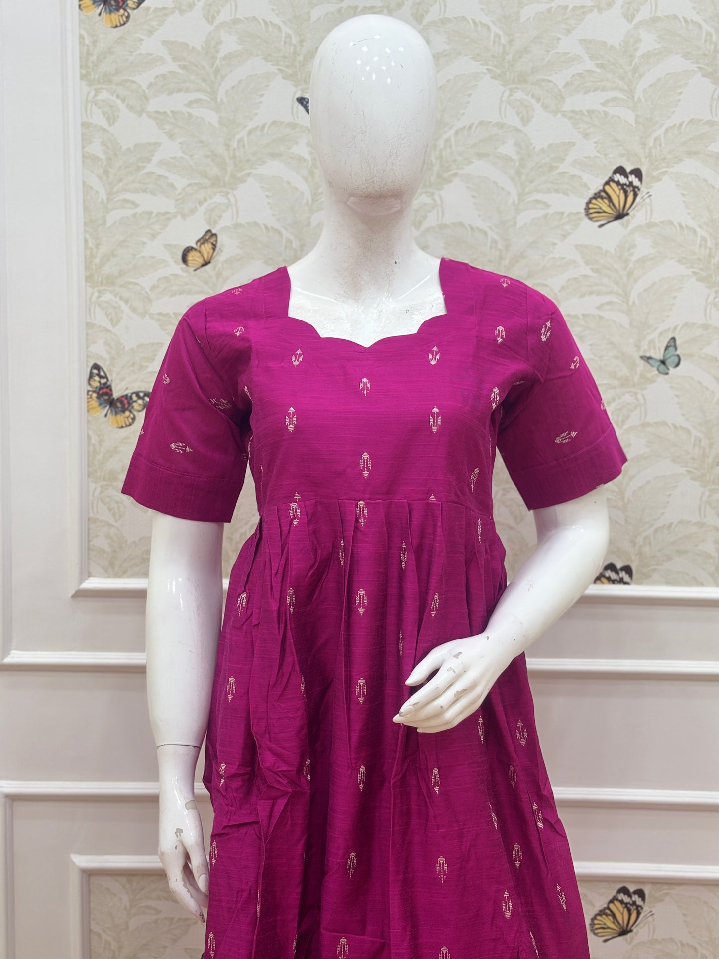 Budget-Friendly Rani Pink Printed Frock