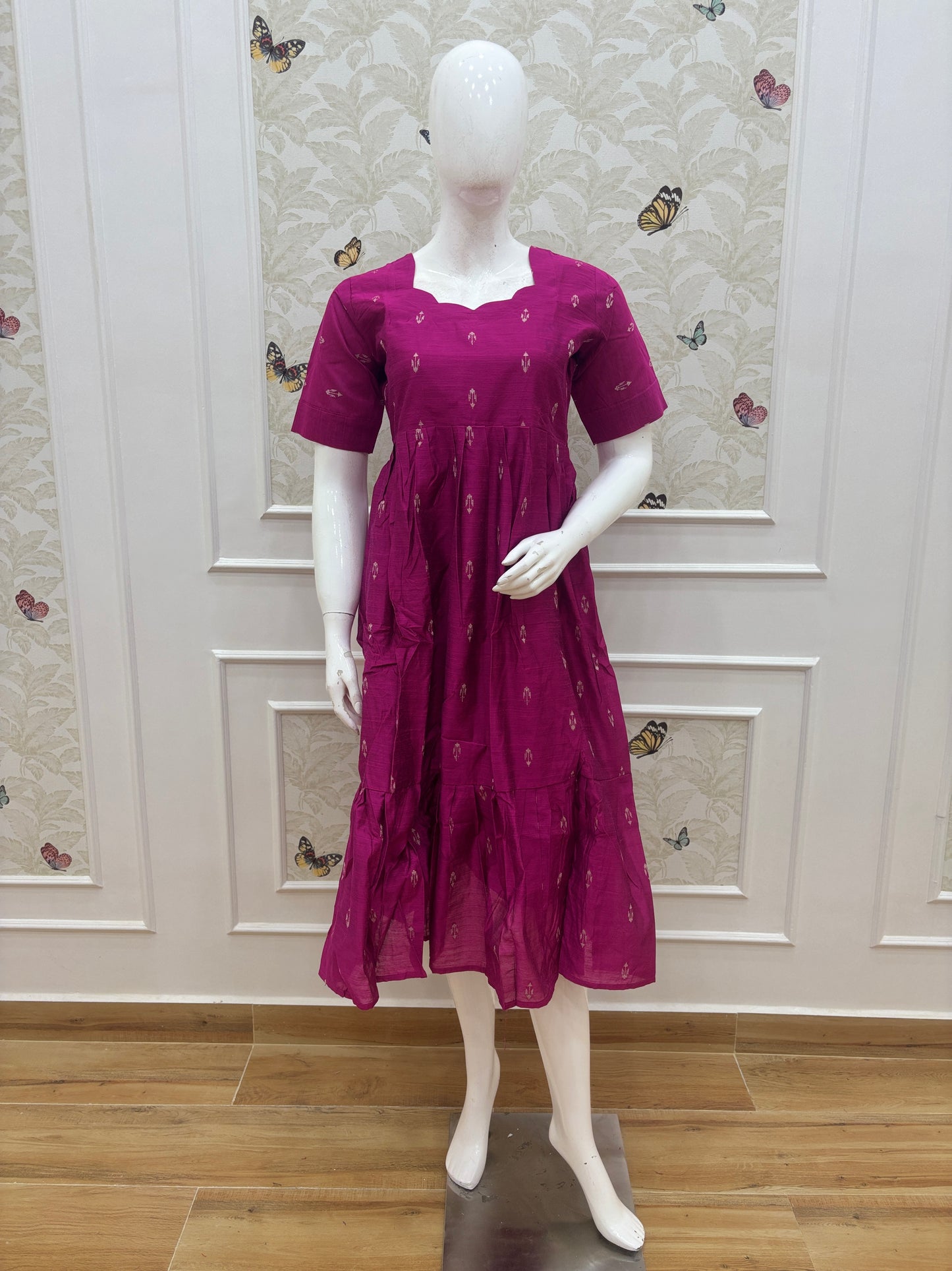Budget-Friendly Rani Pink Printed Frock