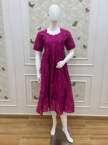 Budget-Friendly Rani Pink Printed Frock