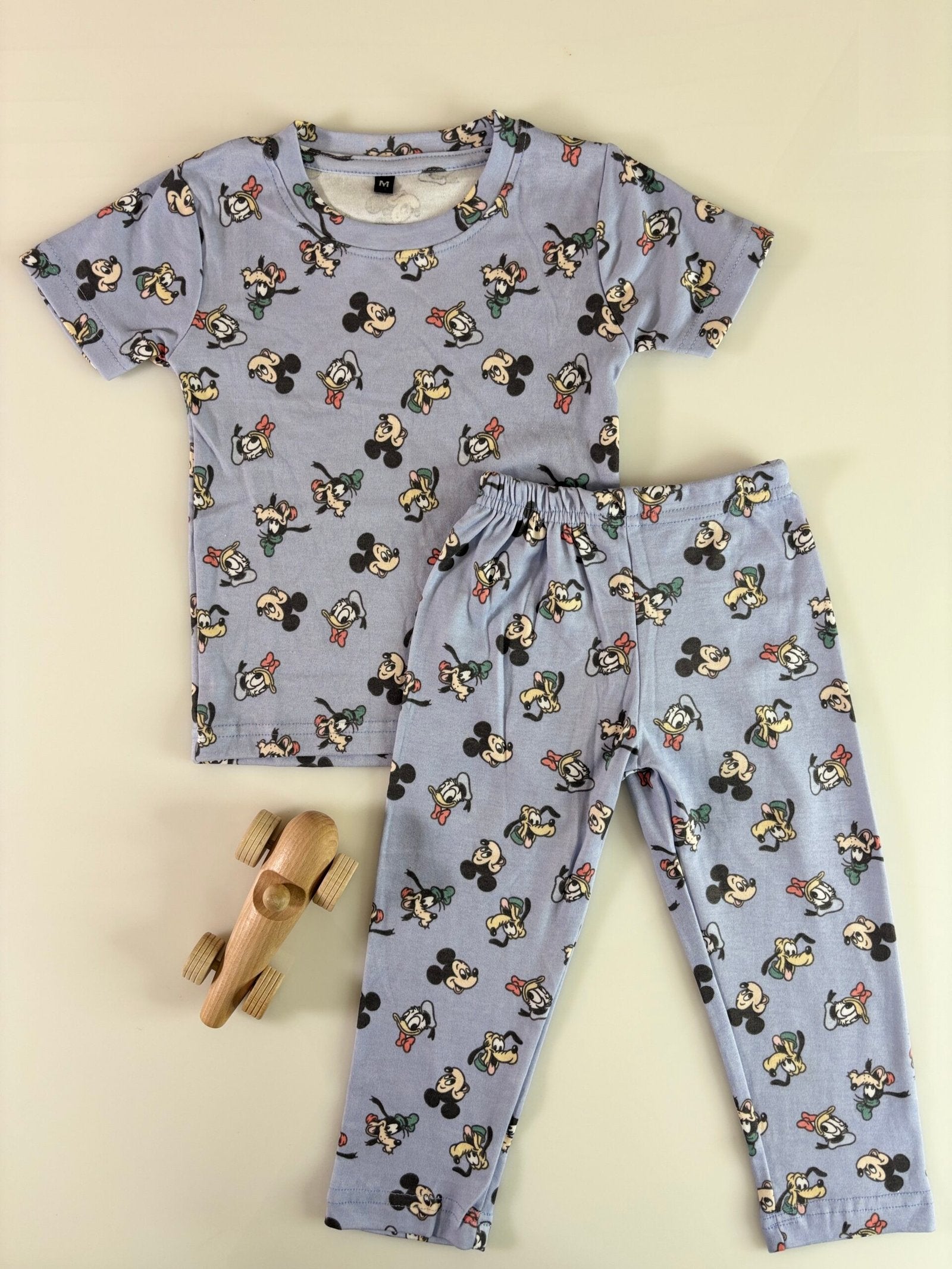 Lavender Novelty Printed Interlock T-Shirt and Pant Co-ords