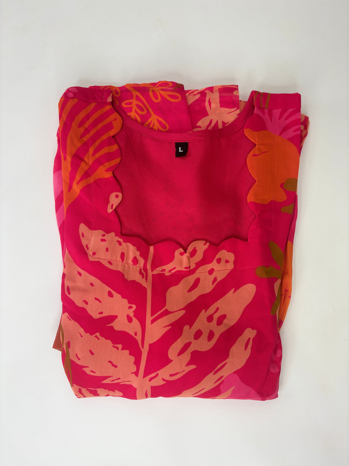 Ruby Pink Floral Printed Organza Feeding Midi Dress