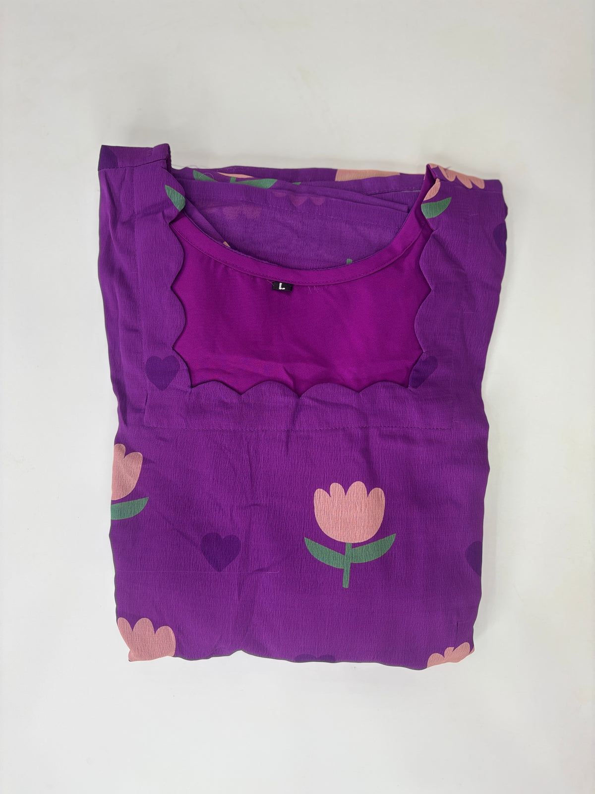 Royal Purple Tulip Print Feeding Maxi Dress