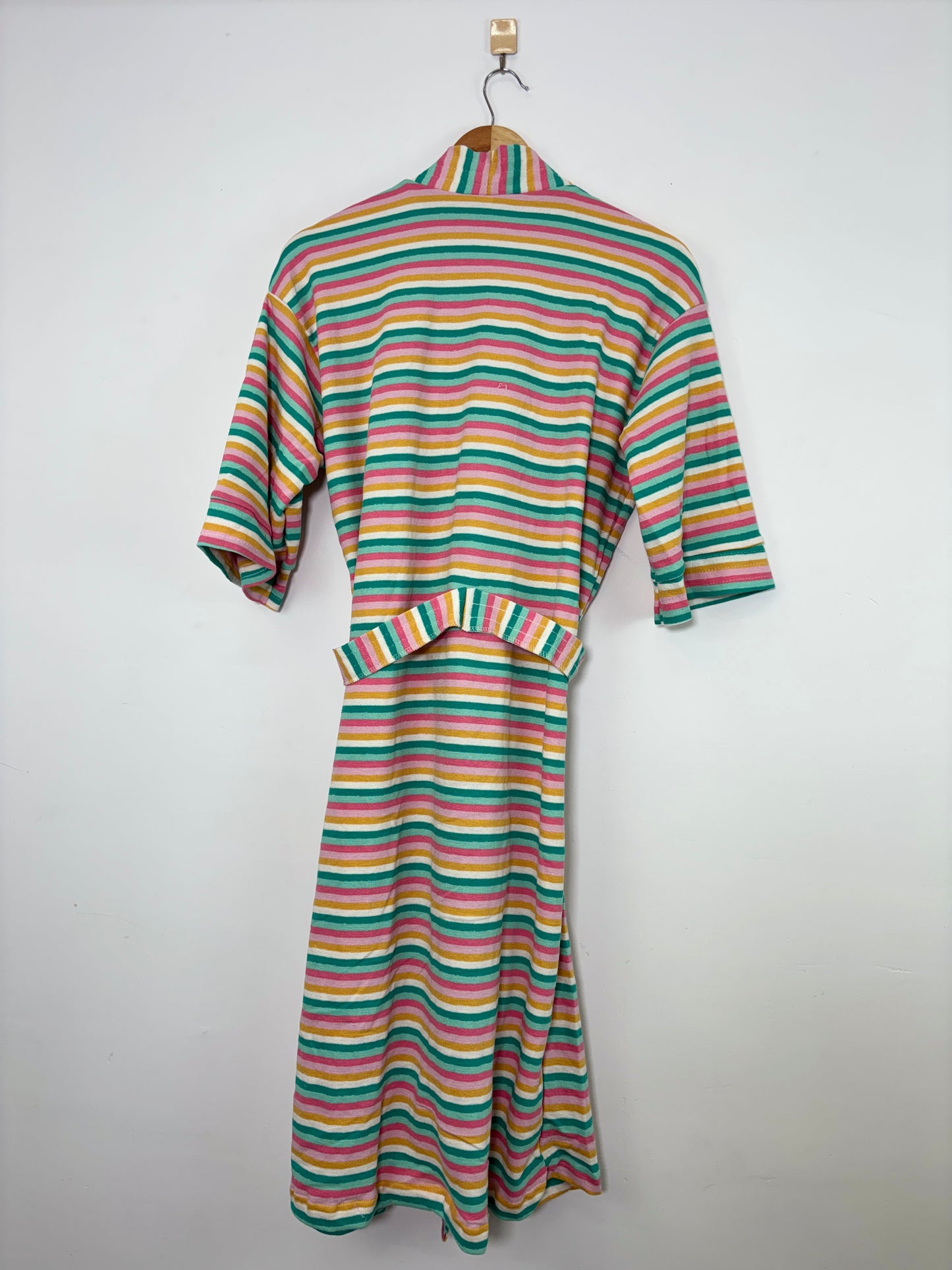 Mint Green Pink Yellow Stripe Bath Robe