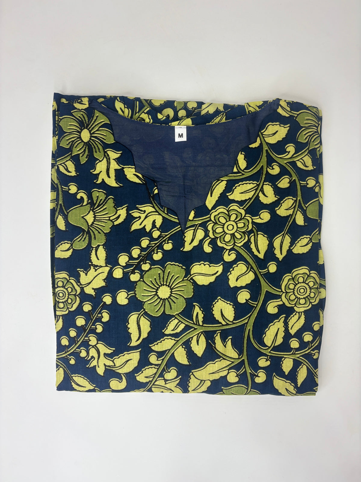 Navy Blue Floral Print Pure Jaipur Cotton Non-Feeding Maxi