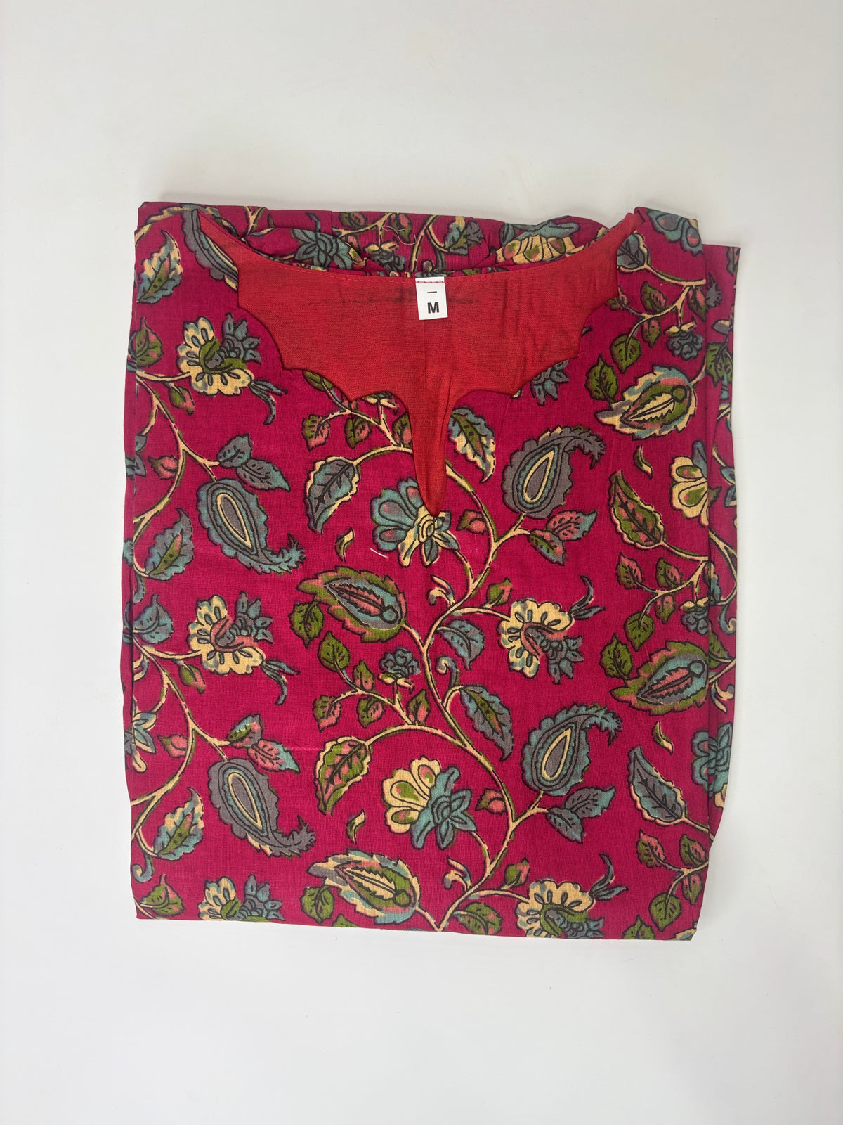 Maroon Paisley Floral Print Pure Jaipur Cotton Non-Feeding Maxi