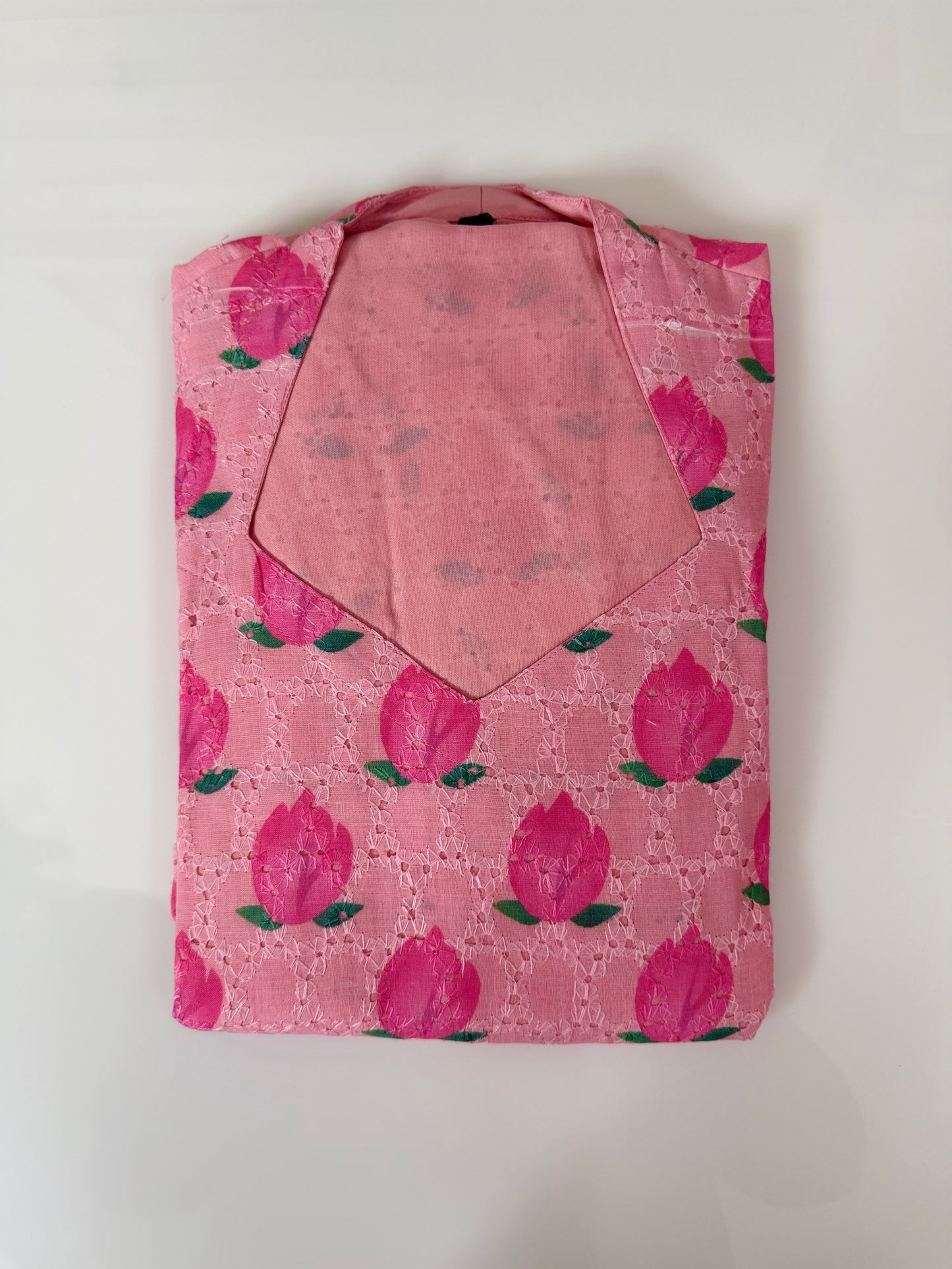 Pink Lotus Printed Hakoba Non Feeding Maxi