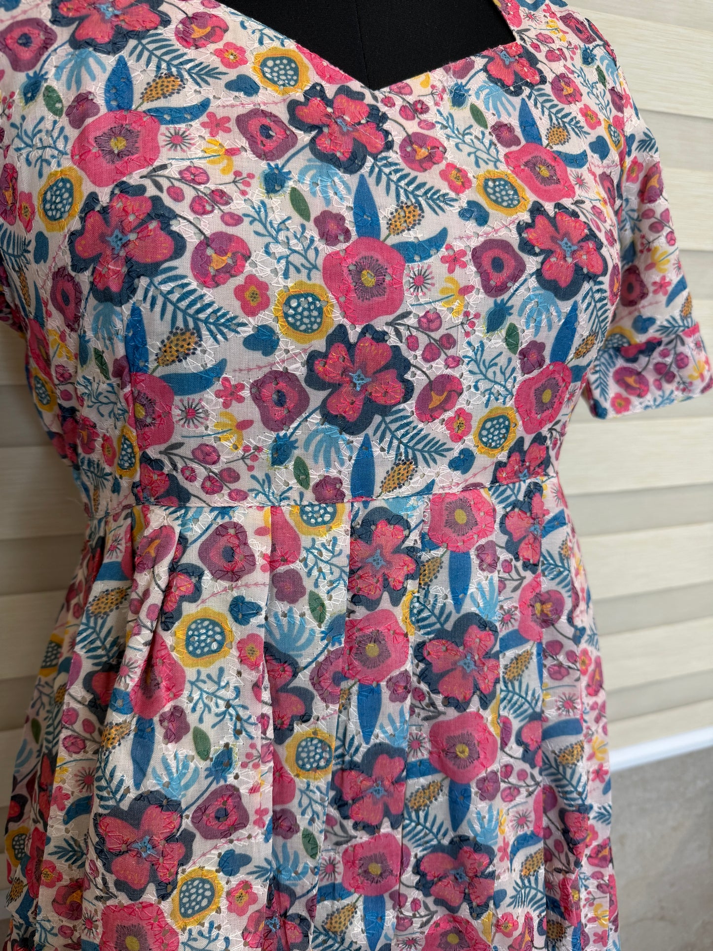 Off White Multicolor Floral Printed Hakoba Non Feeding Maxi