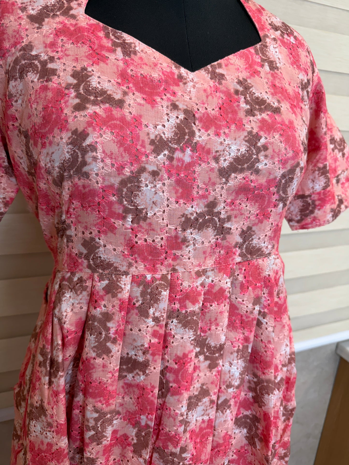 Peach Pink Tie-Dye Printed Hakoba Non Feeding Maxi