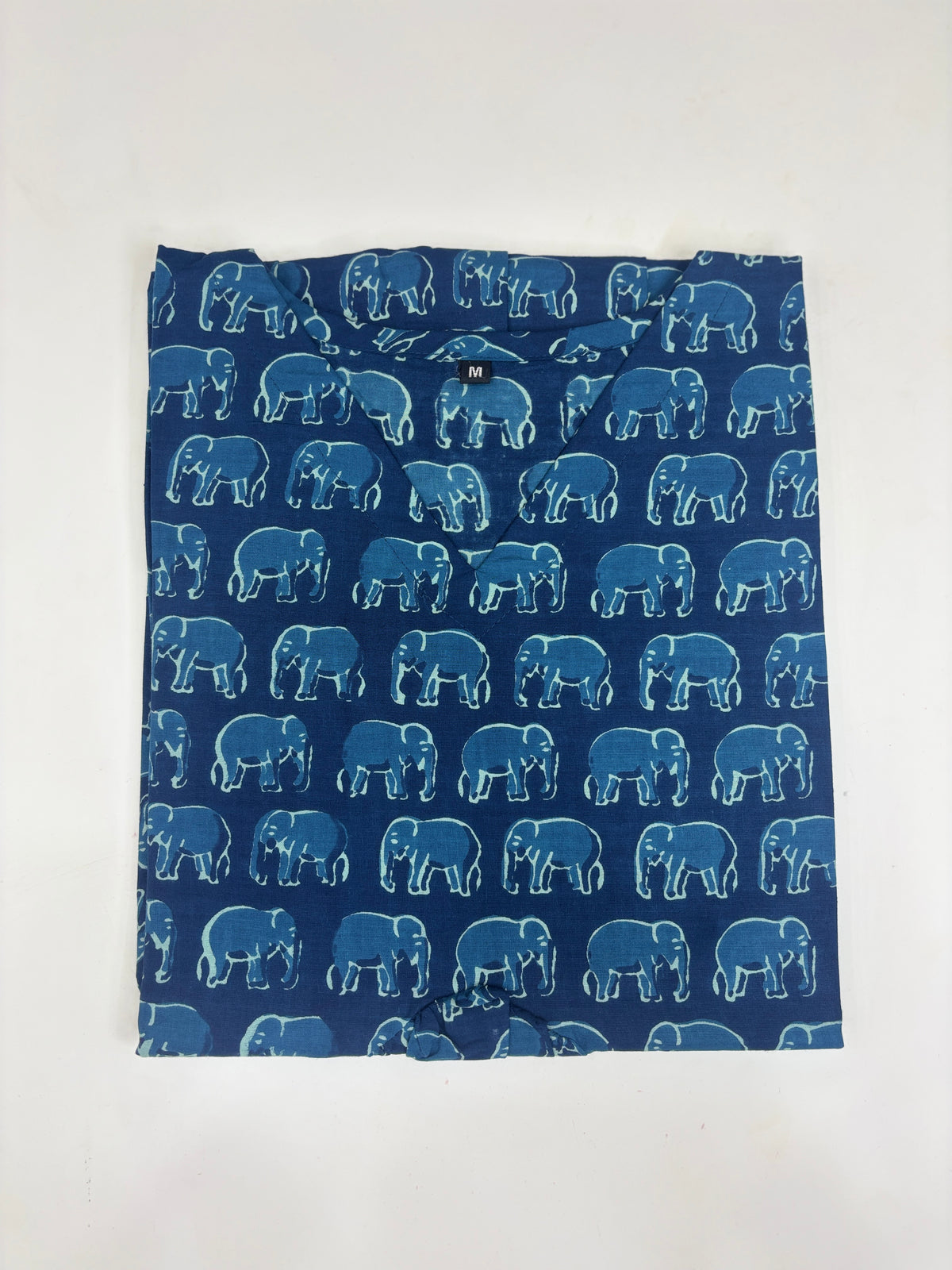 Navy Blue Elephant Print Feeding Kurti Top