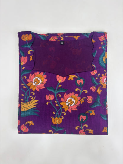 Purple Floral Paisley Print Feeding Maxi