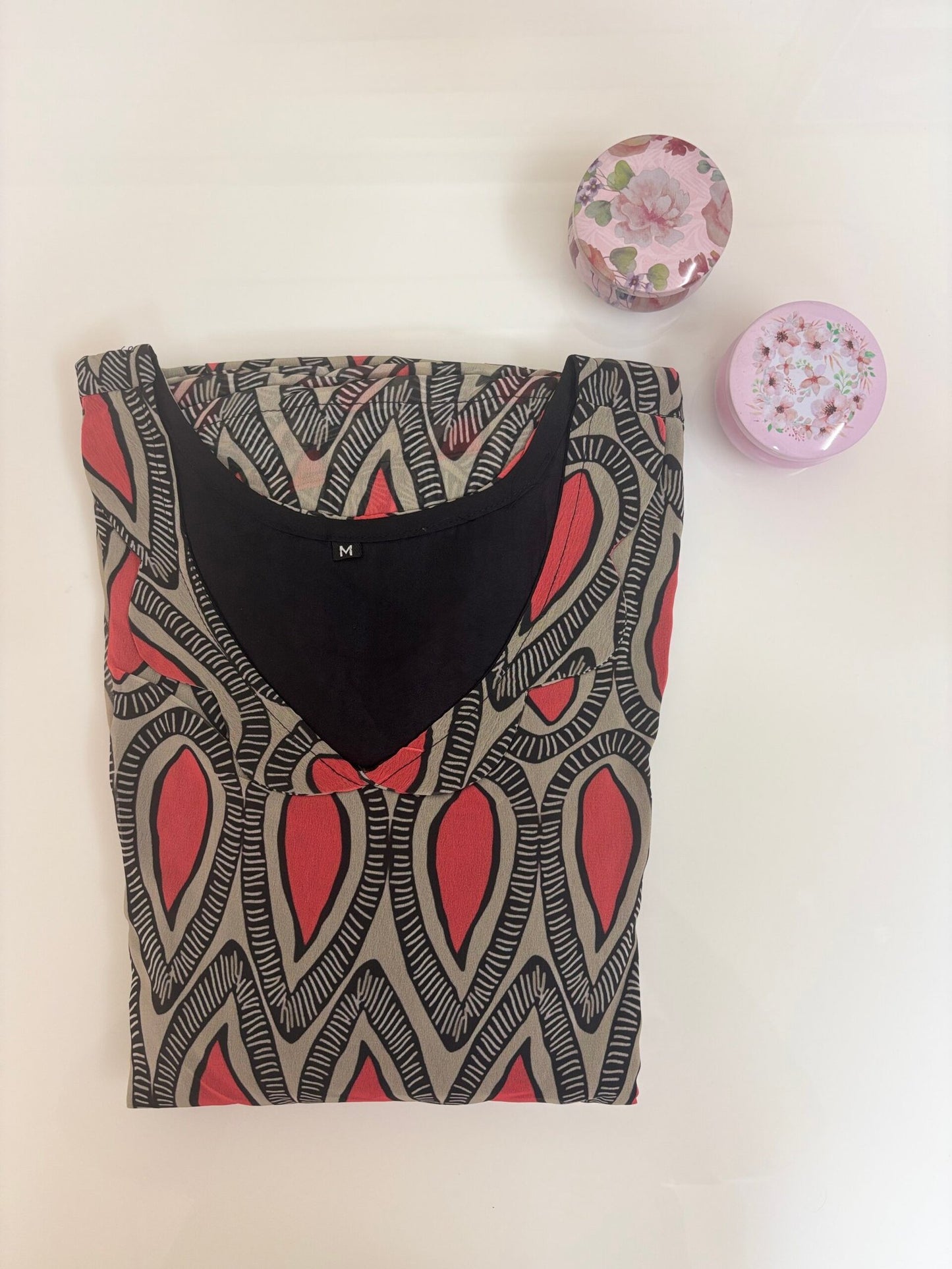 Black Paisley Printed Georgette Outdoor Non-Feeding Maxi