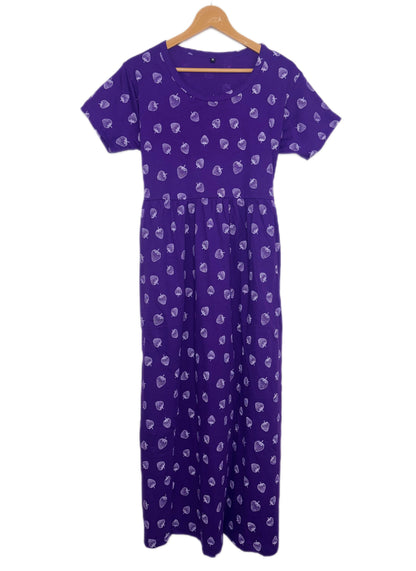 Purple Strawberry Print Lounge Frock