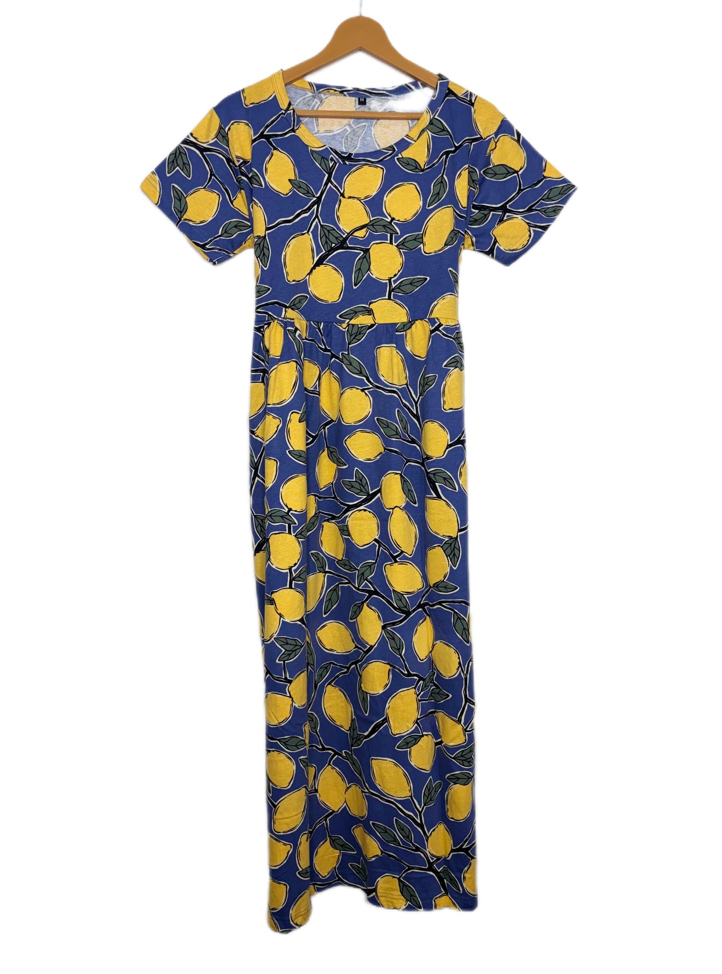 Blue Lemon Print Lounge Frock