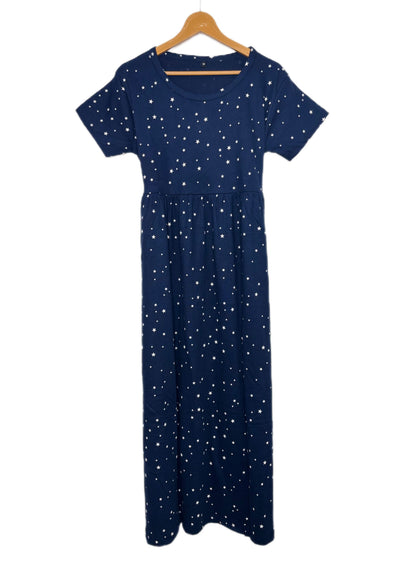 Navy Blue Star Print Lounge Frock