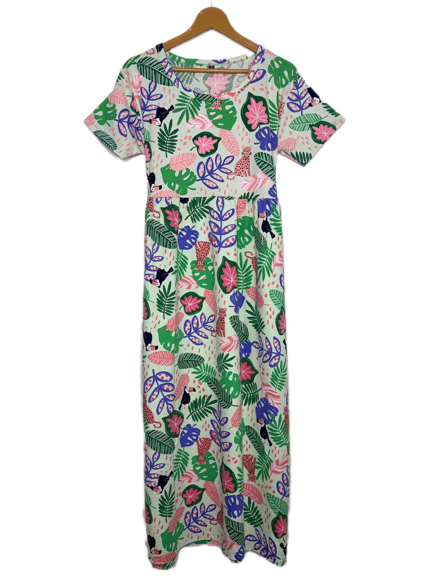 Cream Jungle Animal Print Lounge Frock