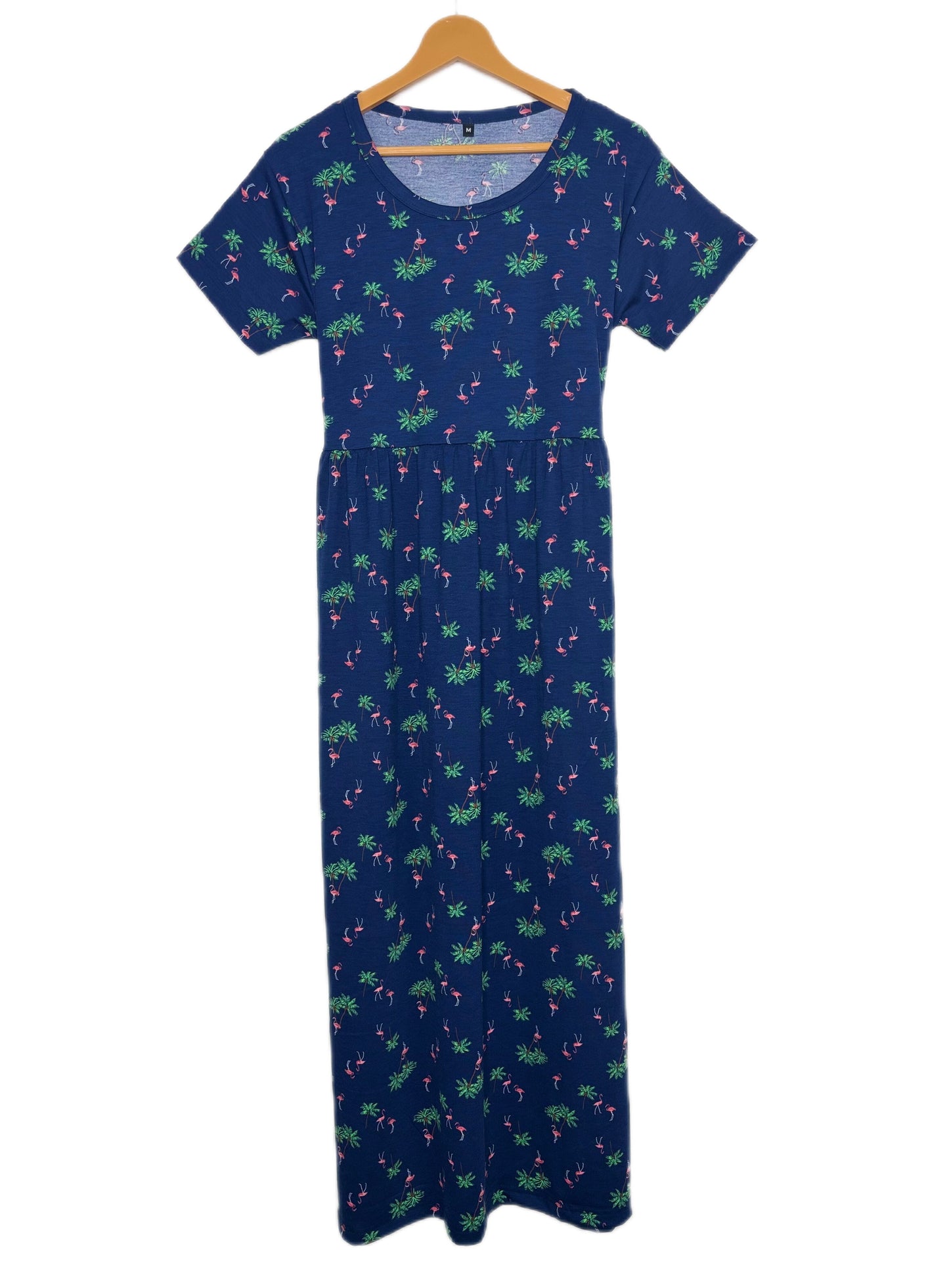Navy Flamingo Print Lounge Frock