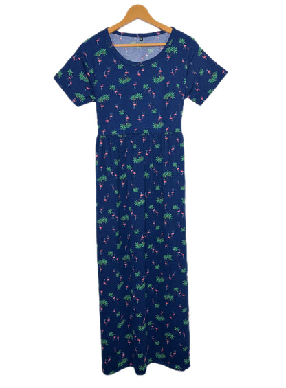 Navy Flamingo Print Lounge Frock
