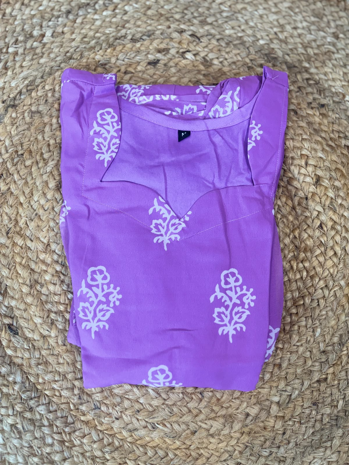 Lavender Blossom Printed Non-Feeding Georgette Maxi