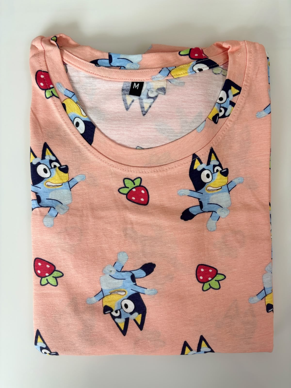 Peach Bluey Cartoon Character Print Lounge Tunic