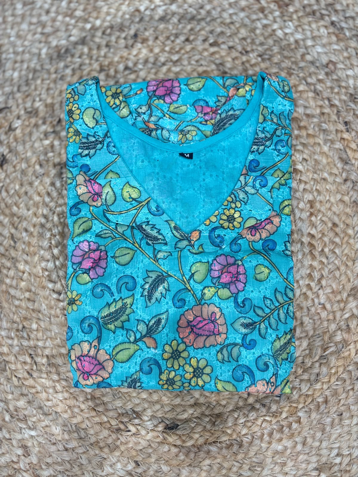 Green Bloom Printed Hakoba Non-feeding Maxi