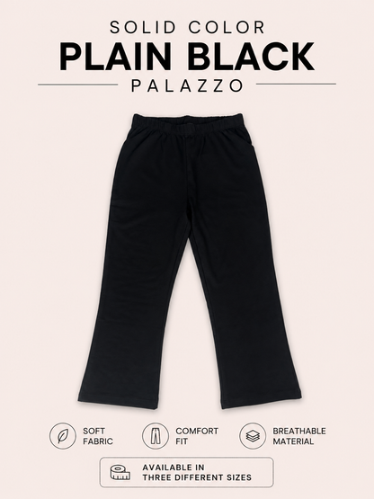 Solid Black Color Palazzo