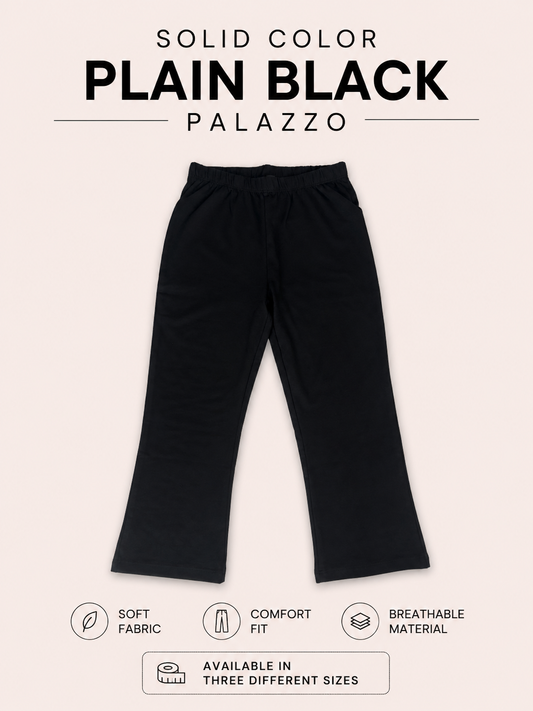 Solid Black Color Palazzo