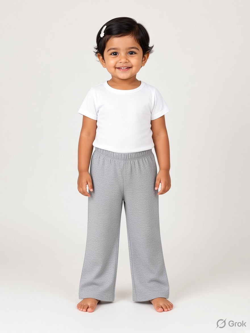 Solid Grey Melange Color Palazzo