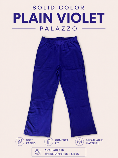 Solid Violet Color Palazzo