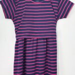 Blue and Pink Lines Printed Feeding Maxi and Short Sleeve - XL