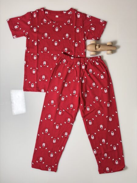 Red and Toy Face Printed T-Shirt and Pant Co-ords
