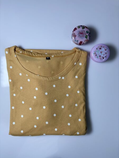 Brown Dots Printed Feeding Maxi and Short Sleeve