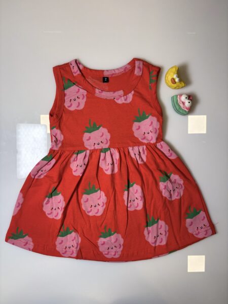 Red Strawberry's Printed Kids Frock