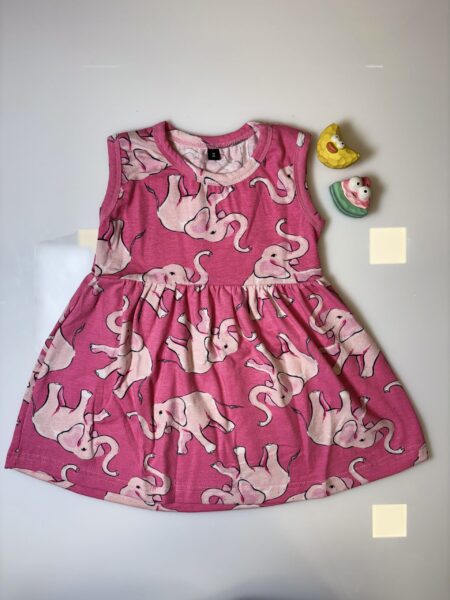 Pink Elephant's Printed Kids Frock