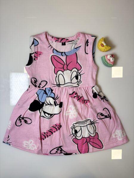Baby Pink Duck's Printed Kids Frock