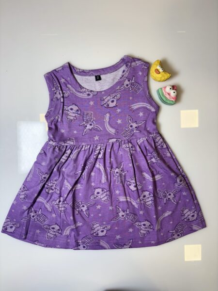 Purple Rabbit's Printed Kids Frock