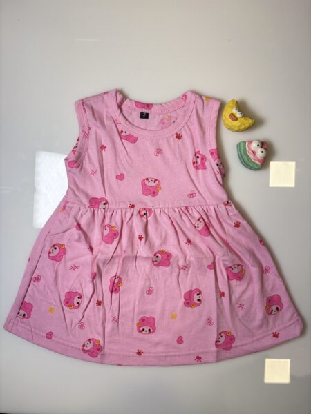 Baby Pink Toys Printed Kids Frock