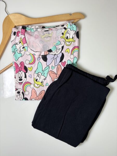 Baby Pink Toys Printed T-Shirt and Black Contrast Pant Set