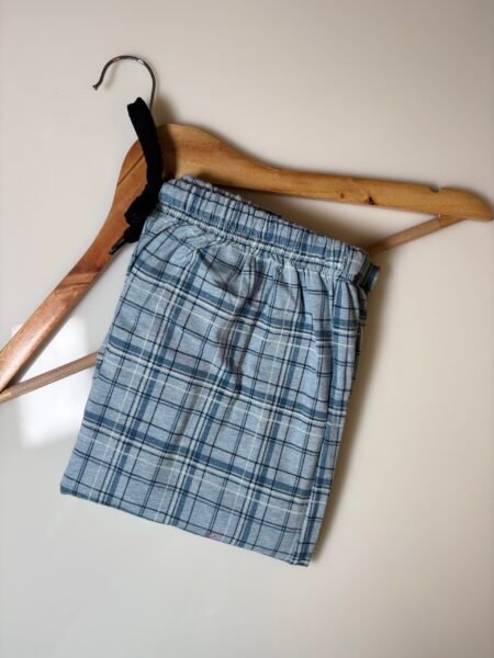 Blue and Plaid Printed Women’s Pant
