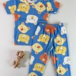 Blue Teddy's Printed Interlock T-Shirt and Pant Co-ords - 2-3yr
