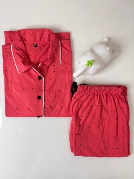Red and Dots Printed Shirt and Pant Coords