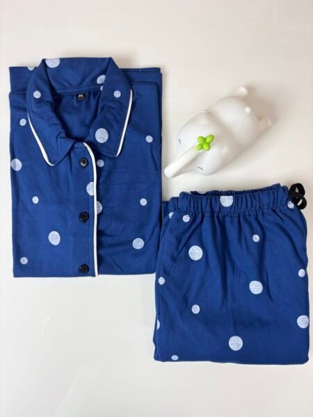 Navy Blue and Moon Printed Shirt and Pant Coords
