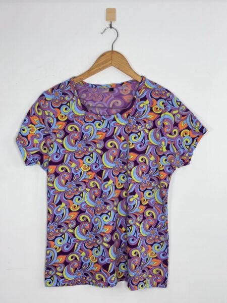 Violet Paisley Printed T-Shirt