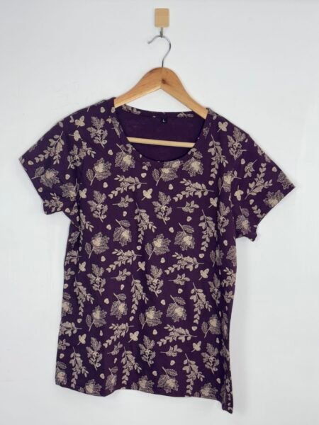 Purple Floral Printed T-Shirt