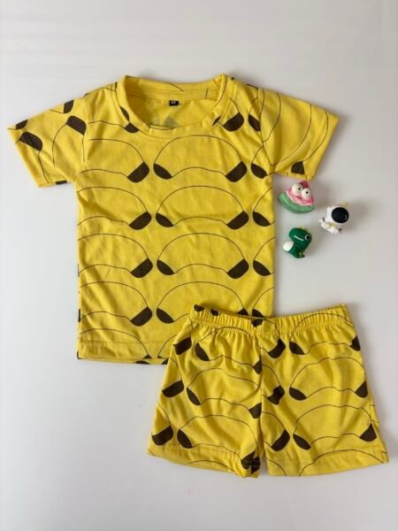 Yellow Banana Shape's Printed T-Shirts and Shorts Coords