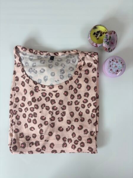 Sandal Tiger Pattern Printed Round Neck Lounge Frock