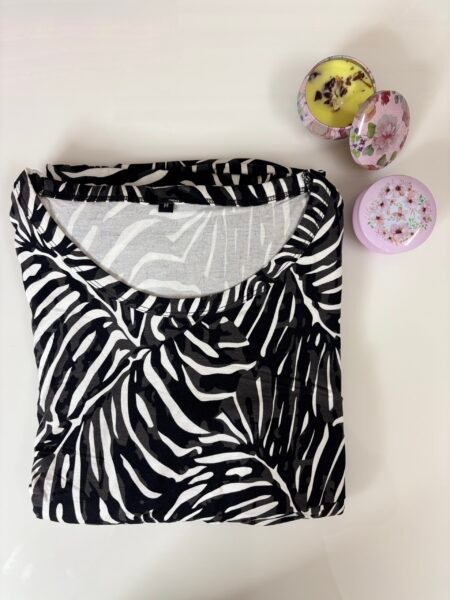 Modal Fabric Black White Pattern Printed Maternity Maxi
