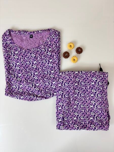 Lavender Floral Printed Feeding Top and Pant Set