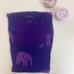 Blue Elephant Printed Georgette Outdoor Non-Feeding Maxi - M